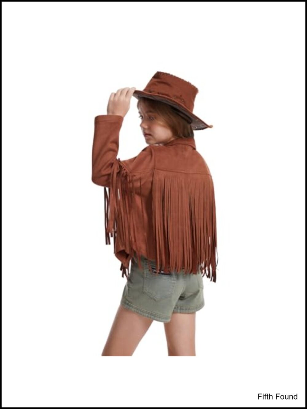 Girls Fringe Faux Suede Leather Jackets Kids Western Tassels Motorcycle